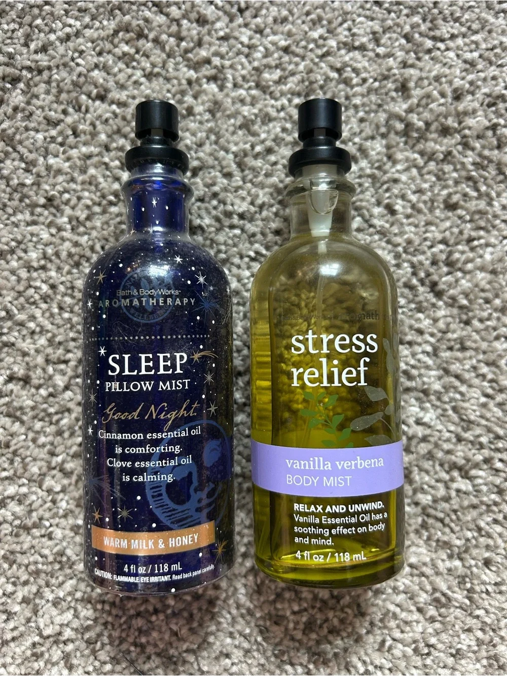 Bath & Body Works Pillow Mist - Warm Milk & Honey and stress relief Vanilla